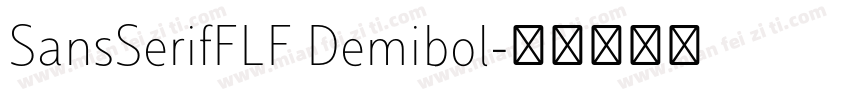SansSerifFLF Demibol字体转换